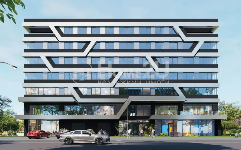 Изображение на луксозна многофункционална сграда в широкия център на София, от Home2U