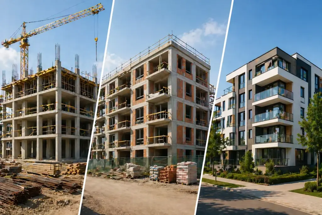 Етапи на строителство на жилищна сграда – от проект до завършен имот