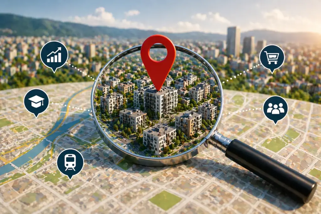 Локация на инвестиционен имот – избор на район с добра инфраструктура и потенциал за растеж