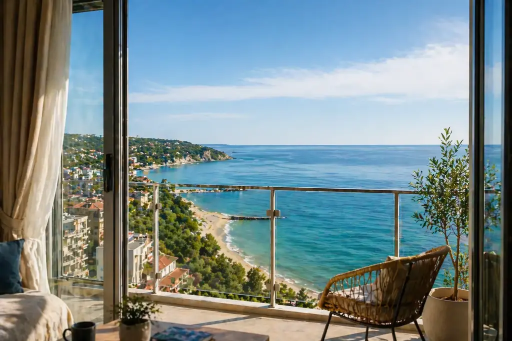 Гледка от апартамент към Черноморието – ваканционен имот с морска панорама